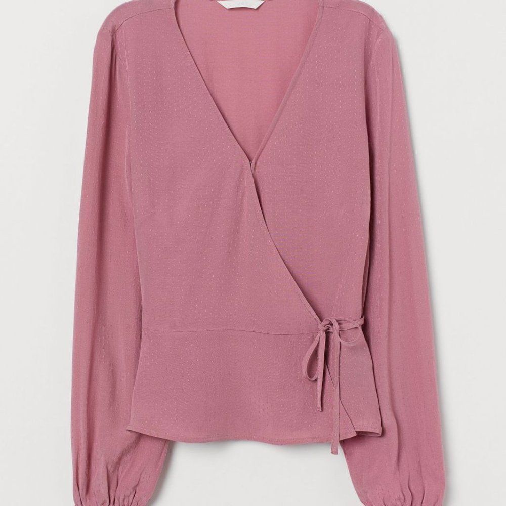 H & M Jacquard Weave wrap over top, size 18